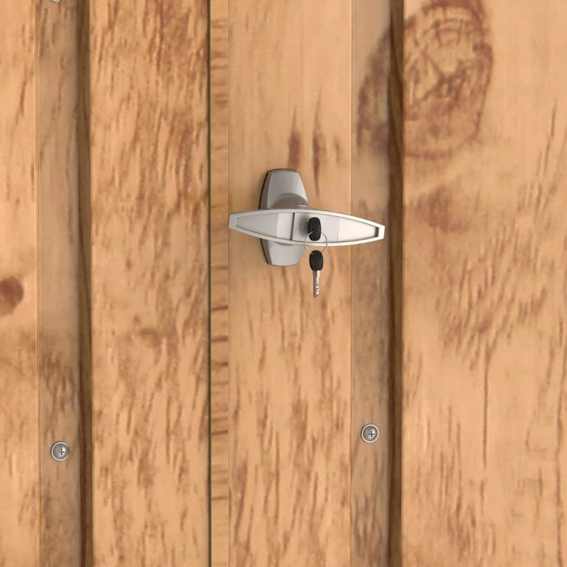 Abri à Vélos En Acier Imitation Bois Monopente 2,05m² + Kit D'ancrage - DURAMAX – Image 4