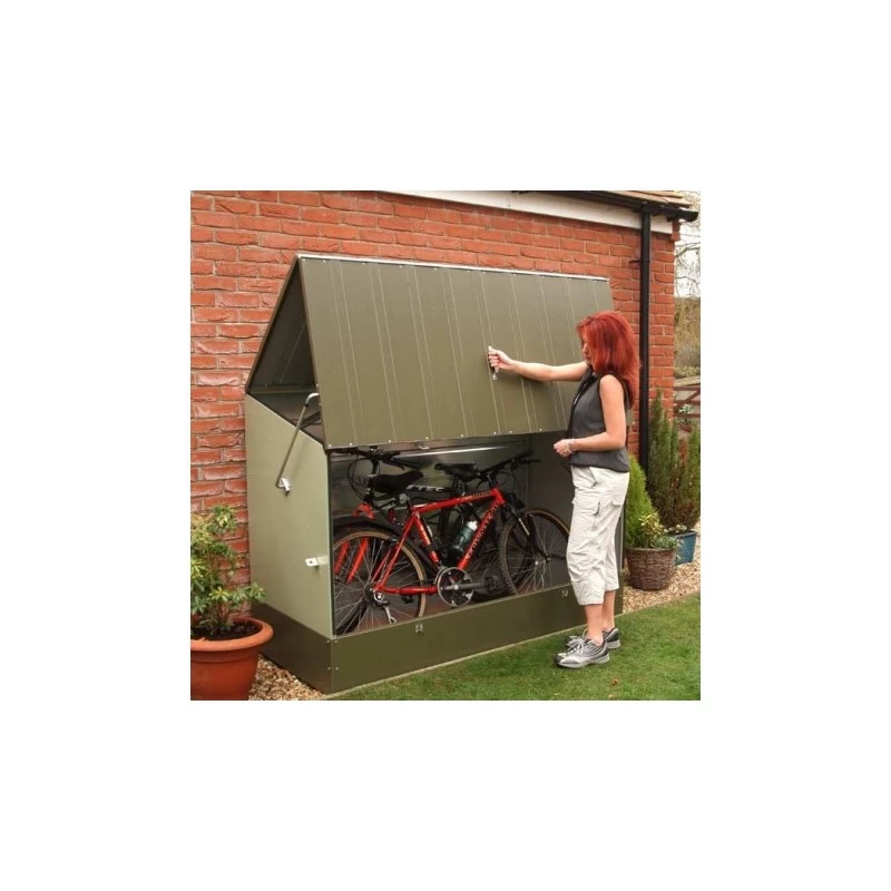 Abri à Vélos En Métal 1750L Vert 1,74m² + Kit D'ancrage TRIMETALS – Image 2