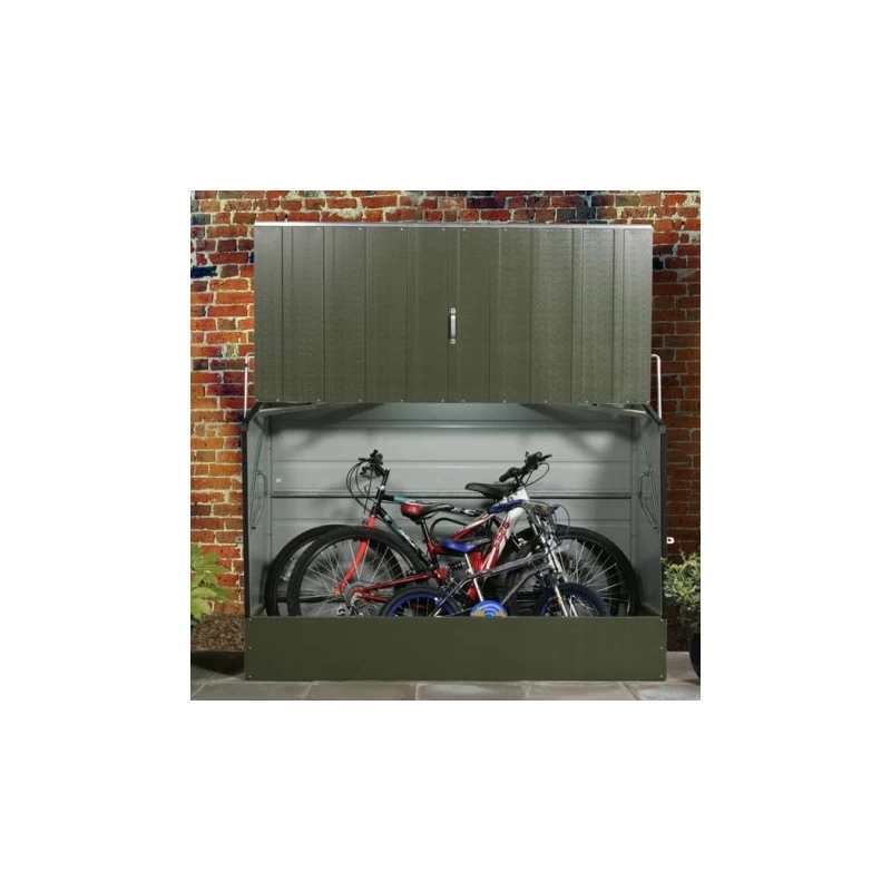 Abri à Vélos En Métal 1750L Vert 1,74m² + Kit D'ancrage TRIMETALS – Image 3