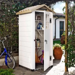 Abri De Jardin 0,93m² En PVC Avec Plancher Evo Tuscany 80 – Garofalo