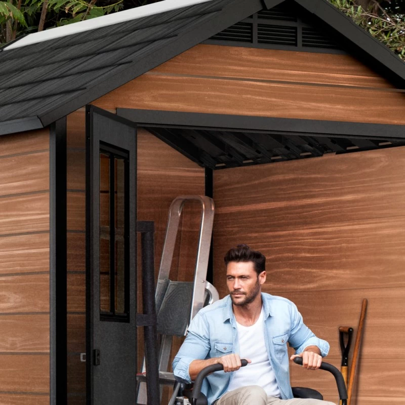 Abri De Jardin 5,12m² En Résine Imitation Bois Newton 757 - KETER – Image 3