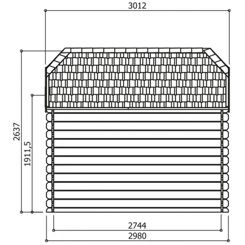 Abri De Jardin 5,90m² Galway En Bois Massif PEFC 28mm + Shingles - SOLID – Image 3