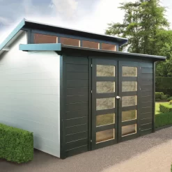 Abri De Jardin 8,92m² Milano En Bois Massif 28mm SOLID