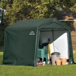 Abri De Jardin Démontable 5,76m² En Acier Et Polyéthylène Vert – Shelter Logic