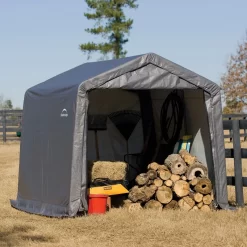 Abri De Jardin Démontable 9m² En Acier Et Polyéthylène Gris – Shelter Logic