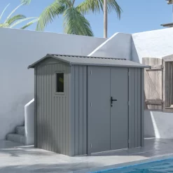 Abri De Jardin En Acier Galvanisé Roka 4,08m² + Kit D'ancrage - X-Métal