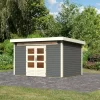 Abri De Jardin En Bois Massif Gris Terre 8,88m² Kandern 7 – Karibu