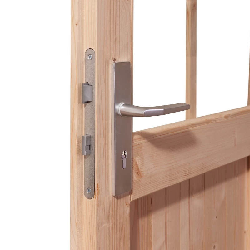 Abri De Jardin En Bois Massif Gris Terre 8,88m² Kastorf 7 Avec Appentis 320cm Et Paroi Arrière Et Latérale – Karibu – Image 5