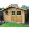 Abri De Jardin En Bois Traité Autoclave 28mm Chimay Porte Double 10,67m² - SOLID