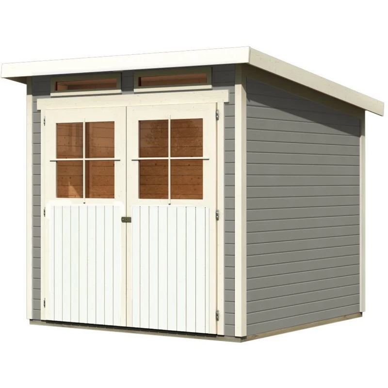 Abri De Jardin En Bois Vitrifié Gris 19mm 4.62m² Glücksburg 3 - Karibu – Image 3