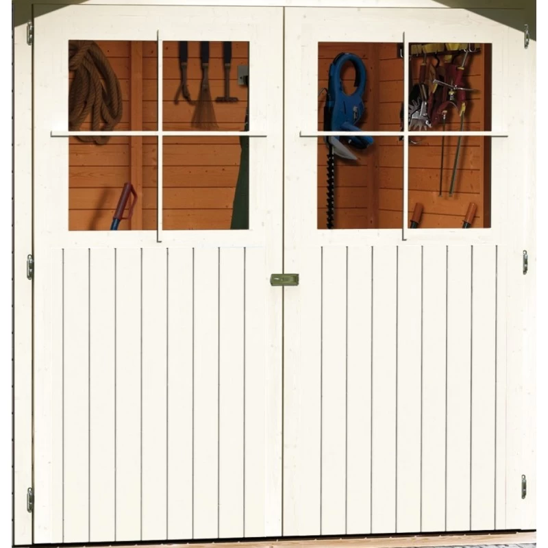 Abri De Jardin En Bois Vitrifié Gris 19mm 4.62m² Glücksburg 3 - Karibu – Image 5