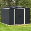 Abri De Jardin En Métal Anthracite 6,34m² - DURAMAX + Kit D'ancrage