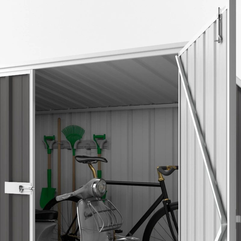 Abri De Jardin En Métal Colorbond Gris 2,02m² Bikestore EASYSHED – Image 5