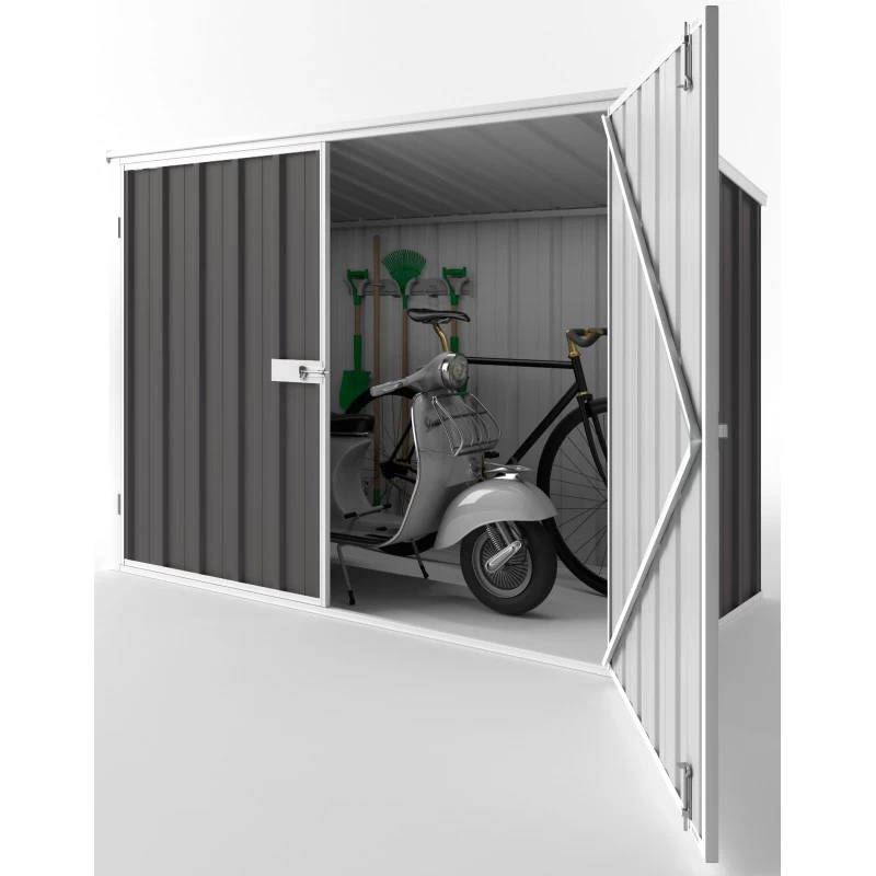 Abri De Jardin En Métal Colorbond Gris 2,02m² Bikestore EASYSHED