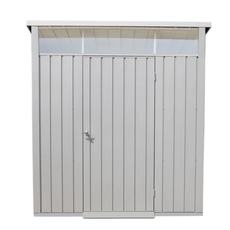 Abri De Jardin En Métal Gris 3,92m² + Kit D'ancrage + Kit De Fondation DURAMAX – Image 4