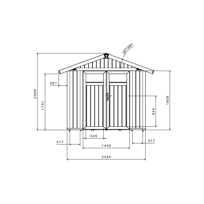 Abri De Jardin En PVC 4,9m² DECO Gris Foncé Et Blanc Grosfillex + Kit Ancrage Offert – Image 4