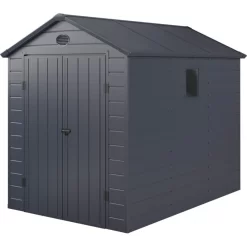 Abri De Jardin En Résine Anthracite 5,32m² + Kit De Fondation - JOBU