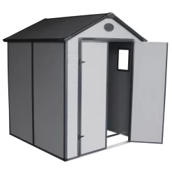 Abri De Jardin En Résine Gris 3,65m² + Kit De Fondation - JOBU