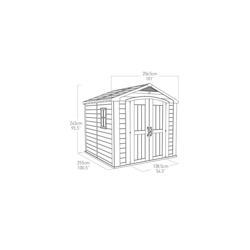 Abri De Jardin En Résine Sydney 6,32m² + Plancher Keter – Image 4