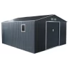 Abri De Jardin Métal 13m² PLUS Anthracite + Kit D'ancrage X-METAL