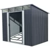 Abri De Jardin Métal 5,64m² Skylight Anthracite + Kit D'ancrage X-METAL