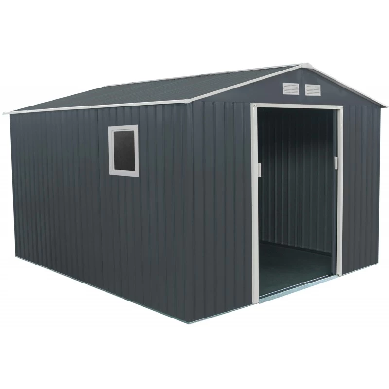 Abri De Jardin En Métal 8,84m² PLUS Anthracite + Kit D'ancrage X-METAL – Image 3