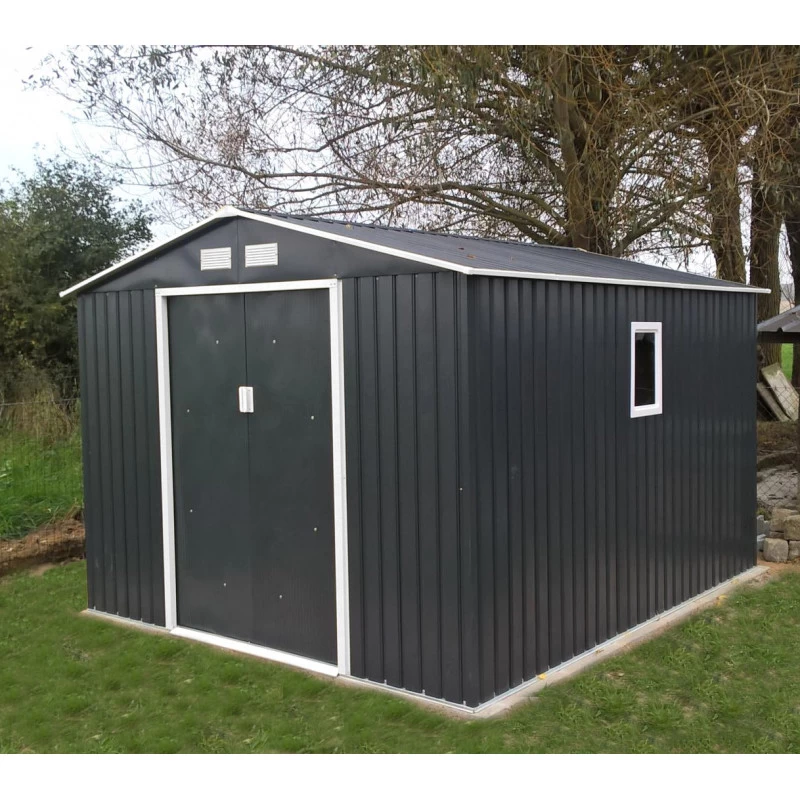 Abri De Jardin En Métal 8,84m² PLUS Anthracite + Kit D'ancrage X-METAL – Image 5