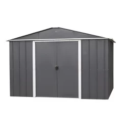 Abri De Jardin Métal Anthracite 12m² + Kit D'ancrage Inclus - YARDMASTER