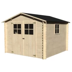 Abri De Jardin Mirama 7,70m² En Bois Massif 19mm Avec Double Porte – Décor Et Jardin