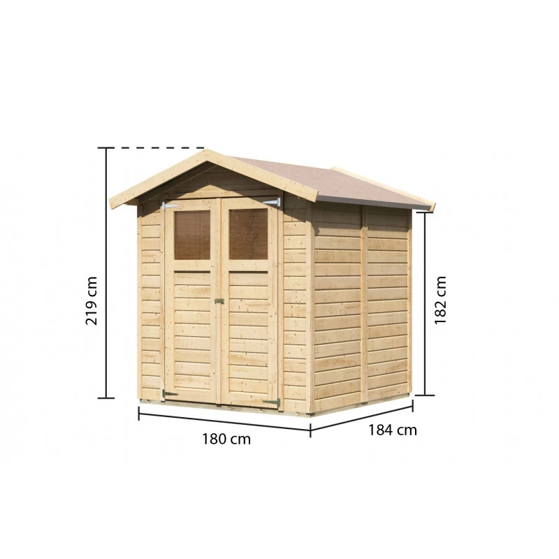 Abri De Jardin Dahme 3 De 3,31m² Panneaux Bois 14mm - Karibu – Image 3