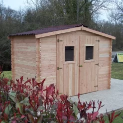 Abri De Jardin En Bois De Douglas 9,85m² DUBLIN 28mm + Couverture Onduline - HABRITA