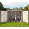 Abri Pour 4 Vélos En Acier Galvanisé Gris Avec Rails De Rangement 4,02m² - Chalet Et Jardin