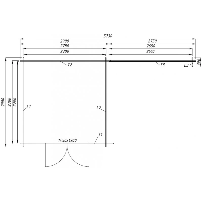 Abri Toit Plat 9m² PLUS 40mm + Terrasse 9m² Traité Marron Gardy Shelter – Image 3