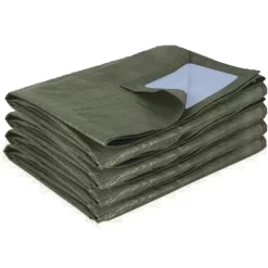 Bâche De Protection Bicolore Vert Foncé 195g/m² De Remplacement Pour Abri En Toile 18,60m² HABRITA