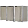Cache-poubelle 3 Compartiments Müllbox En Bois Traité Gris 3x140L – HIDE