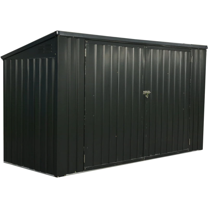 Cache-poubelle Double 172x100x131cm En Acier Pour Conteneurs 240L – Westmann – Image 2