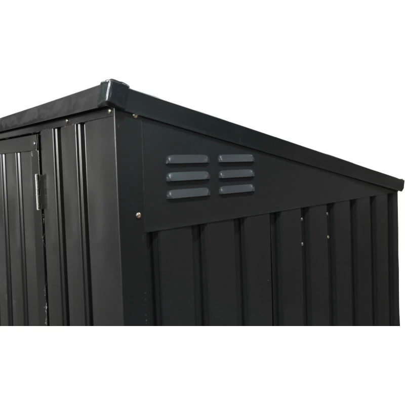 Cache-poubelle Double 172x100x131cm En Acier Pour Conteneurs 240L – Westmann – Image 3