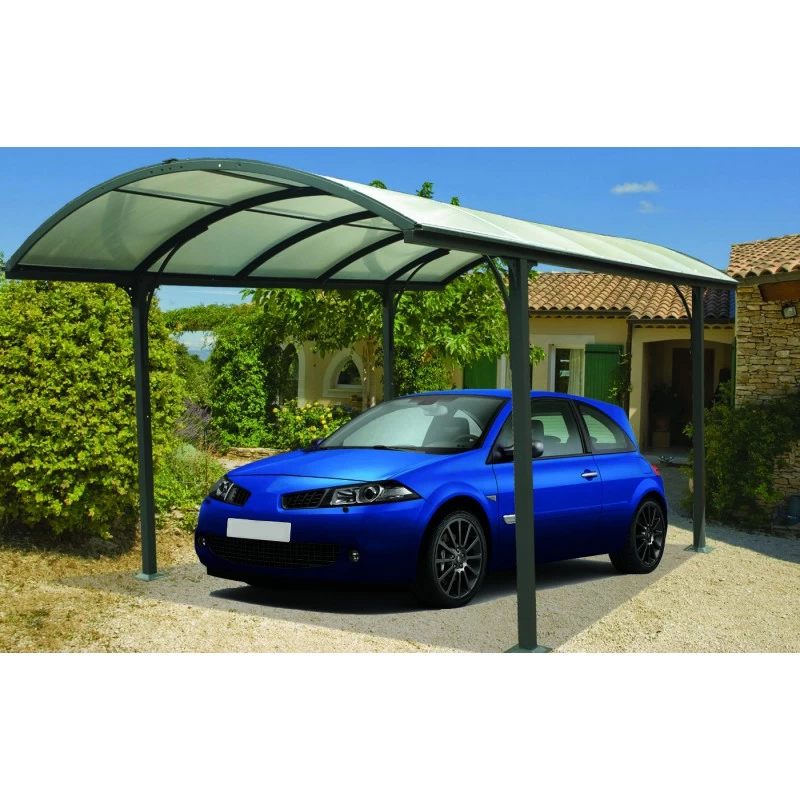Carport 1 Voiture 14,62m² En Aluminium Et Polycarbonate 6mm ANTI-UV - Habrita – Image 5