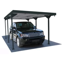 Carport 1 Voiture En Métal Anthracite 15,58m² - DURAMAX