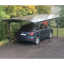 Carport En Aluminium Anthracite 3x5,76m Et Polycarbonate 6mm X-METAL