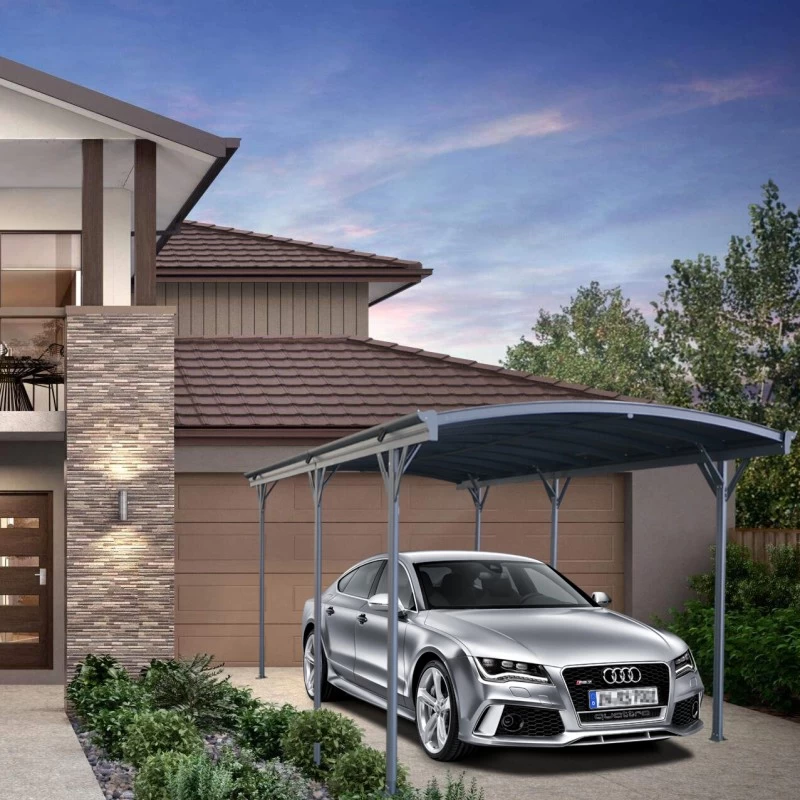 Carport En Aluminium Anthracite 3x6,47m Et Polycarbonate 6mm X-METAL – Image 2