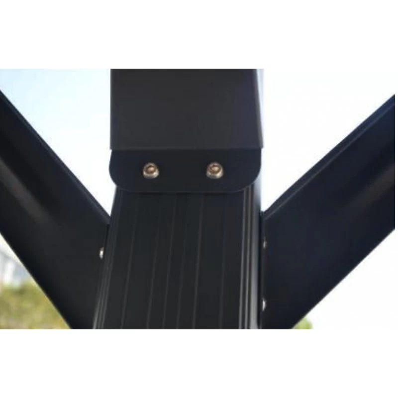 Carport En Aluminium Anthracite 3x6,47m Et Polycarbonate 6mm X-METAL – Image 4