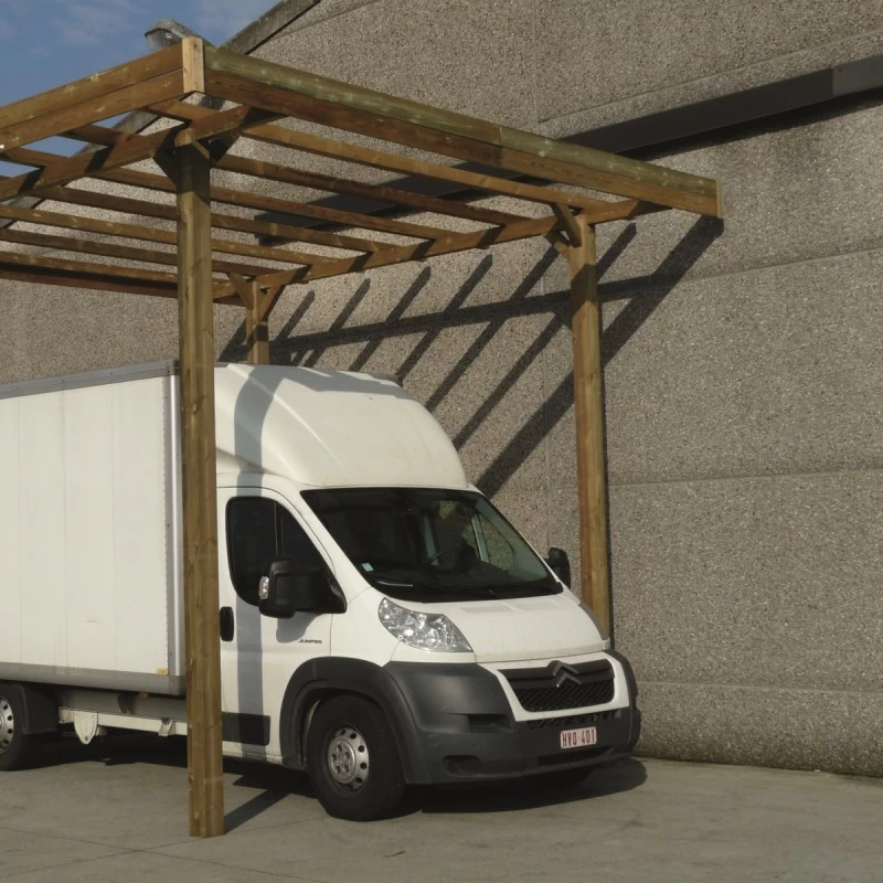 Carport Modulable Camping Car 4x5x4m En Bois Traité Autoclave - SOLID – Image 2