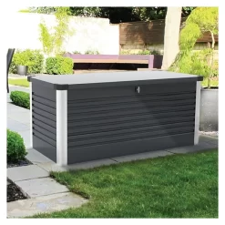 Coffre De Rangement En Métal Anthracite 750L Patio Box 1,06m² TRIMETALS