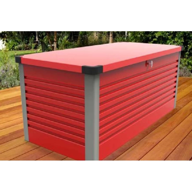 Coffre De Rangement En Métal Rouge 750L Patio Box 1,06m² TRIMETALS – Image 6
