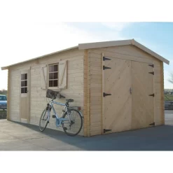 Garage En Bois Massif 19,26m² Madriers 40mm SOLID