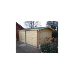 Garage En Bois Massif 21,7m² - Madriers 42mm