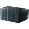 Garage Métal Anthracite Double Portes 19,61m² + Kit D'ancrage X-METAL