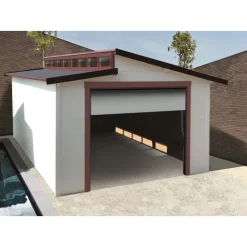 Garage Torino 20,91m² Avec Porte Sectionnelle Motorisée Madriers 28mm SOLID