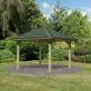 Kiosque Carré En Bois Autoclave Bergen 1 – 3,38x3,38m – Avec Shingles – Karibu